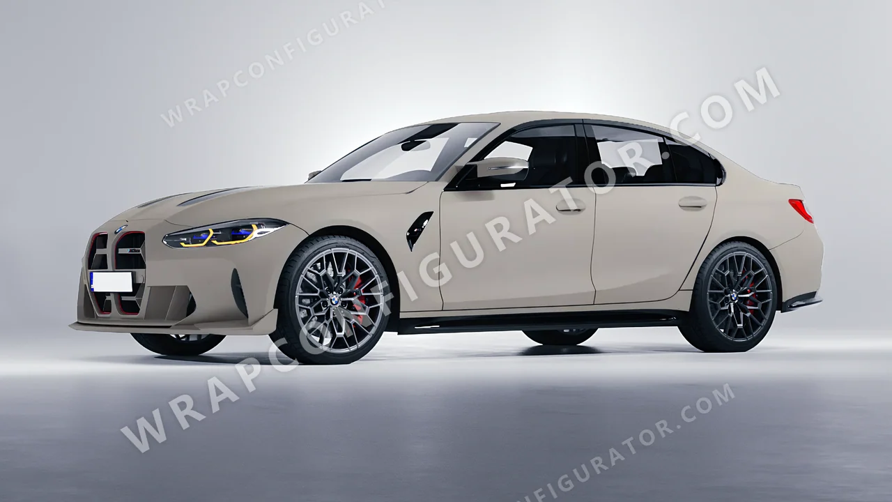 Grey BMW M3 CS 2023 wrapped in ORACAL Telegrey 970RA-076M