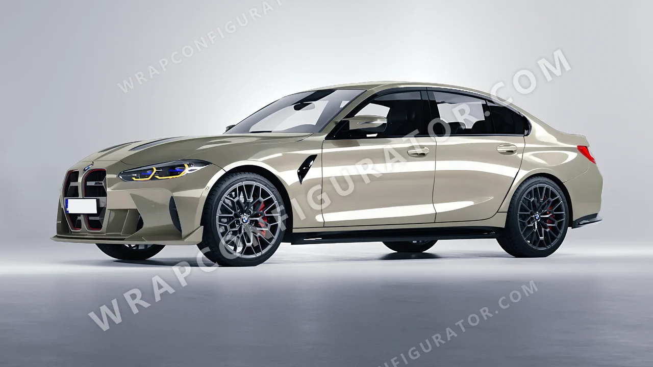 Grey BMW M3 CS 2023 wrapped in ORACAL Zinc 970RA-934G