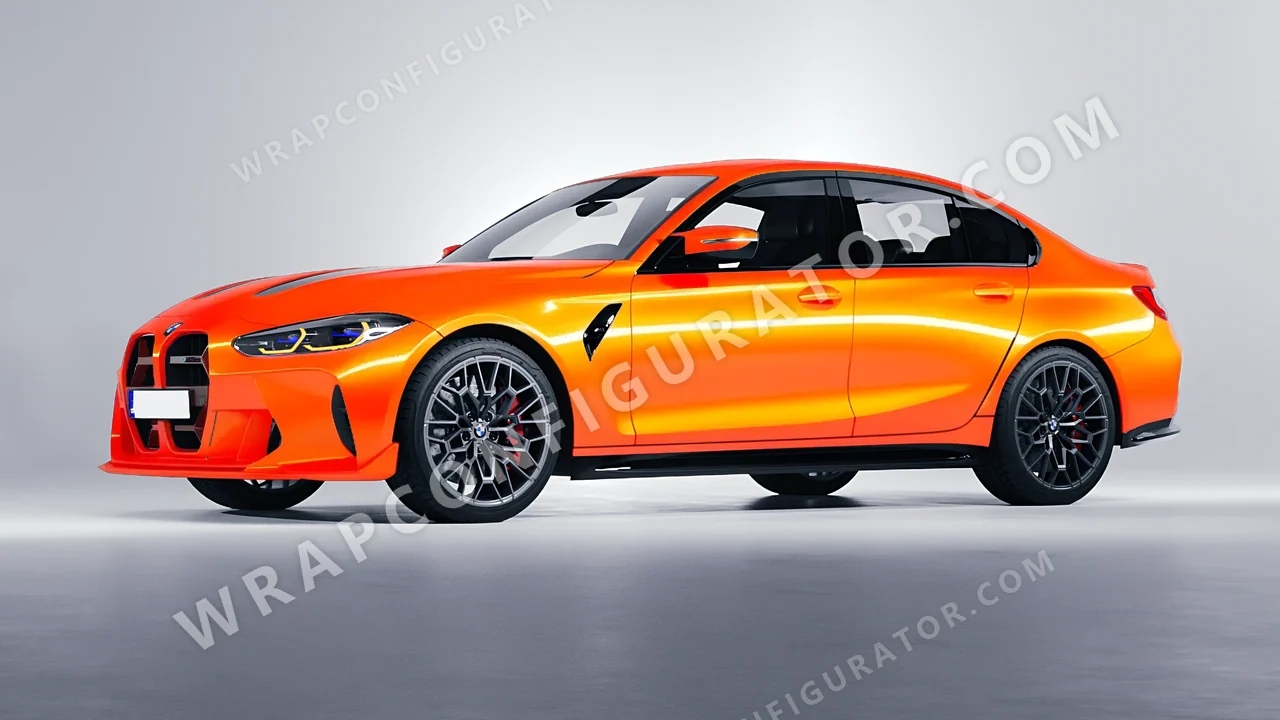 Orange BMW M3 CS 2023 wrapped in Colourshield PPF by HyperPro Deep Orange GSF11-P