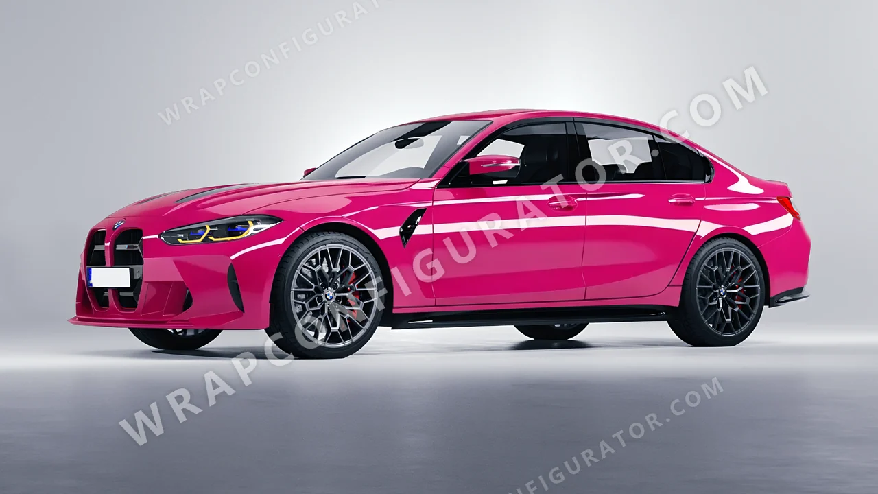 Pink BMW M3 CS 2023 wrapped in Avery Dennison Pool Party Pink SW900-517-O