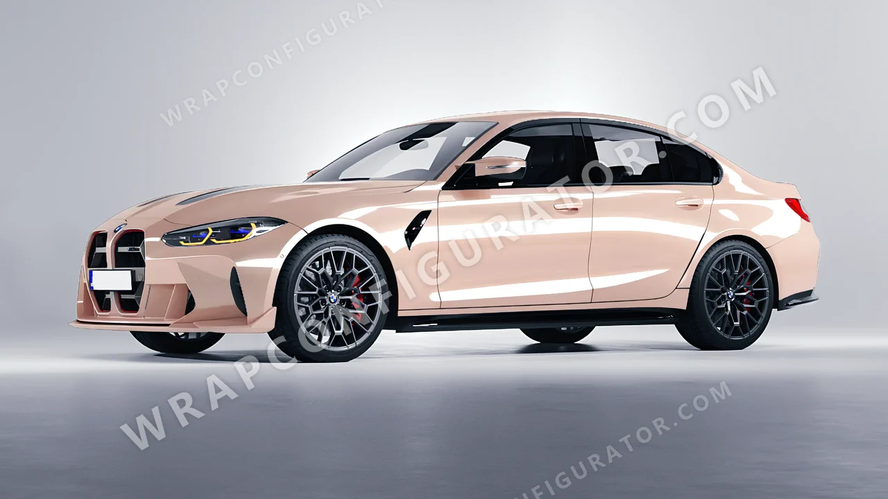 Pink BMW M3 CS 2023 wrapped in Colourshield PPF by HyperPro Champagne Pink HGM73-P