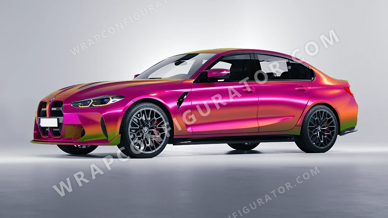 Pink BMW M3 CS 2023 wrapped in Colourshield PPF by HyperPro Daybreak Pink GB02-P