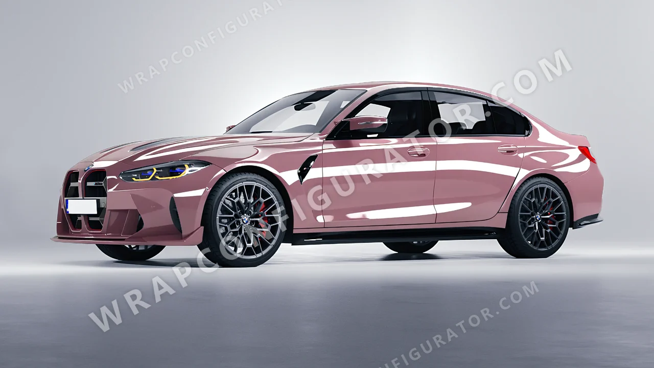 Pink BMW M3 CS 2023 wrapped in Colourshield PPF by HyperPro Dried Pink HGF85-P