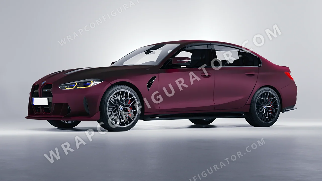 Pink BMW M3 CS 2023 wrapped in KPMF Frozen Mystic Pink Matt K75575