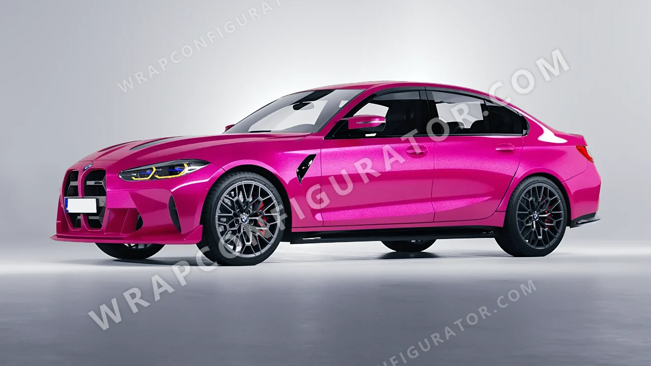 Pink BMW M3 CS 2023 wrapped in KPMF Momentum Pink K75406