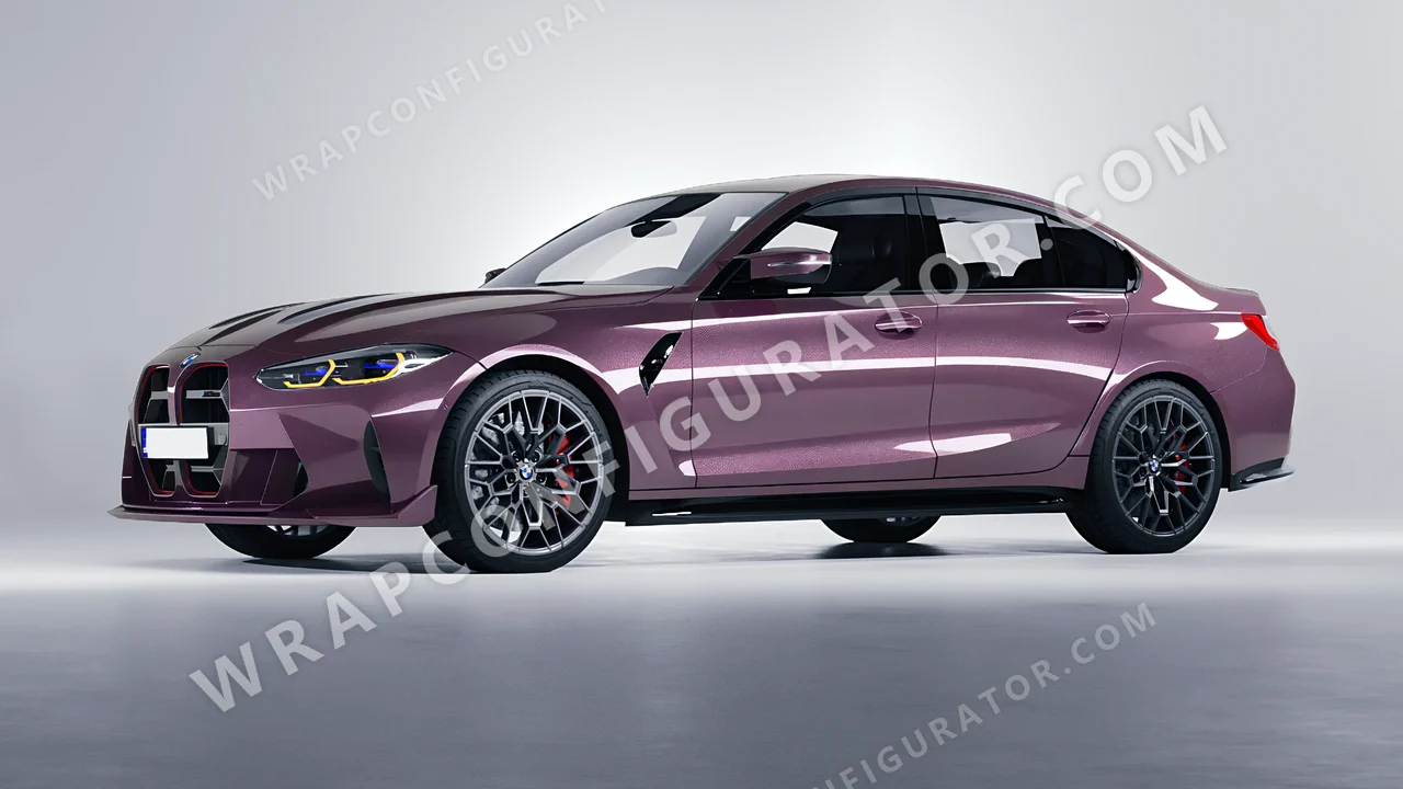 Purple BMW M3 CS 2023 wrapped in Colourshield PPF by HyperPro Smoke Purple GAF22-P