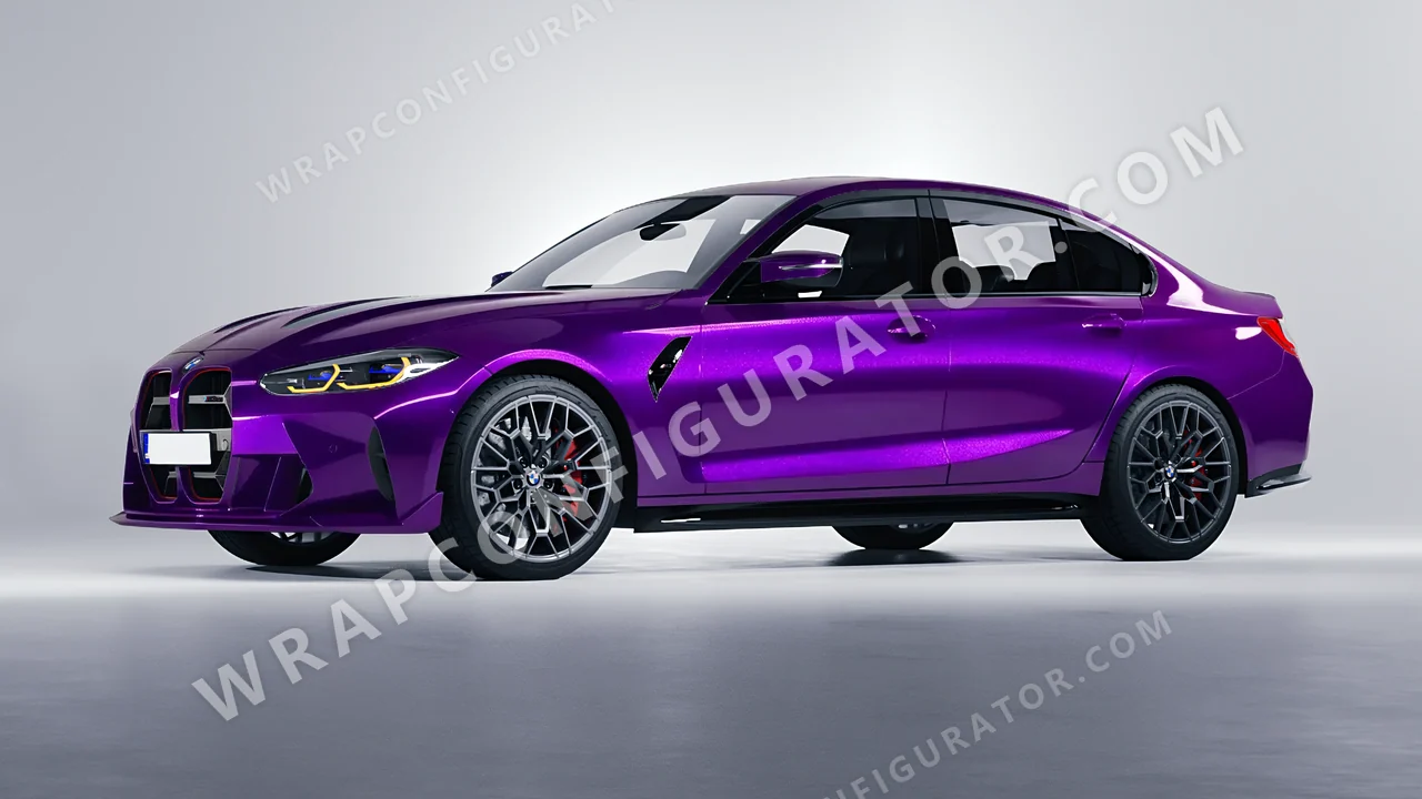 Purple BMW M3 CS 2023 wrapped in Colourshield PPF by HyperPro Velour Purple HGM78-P