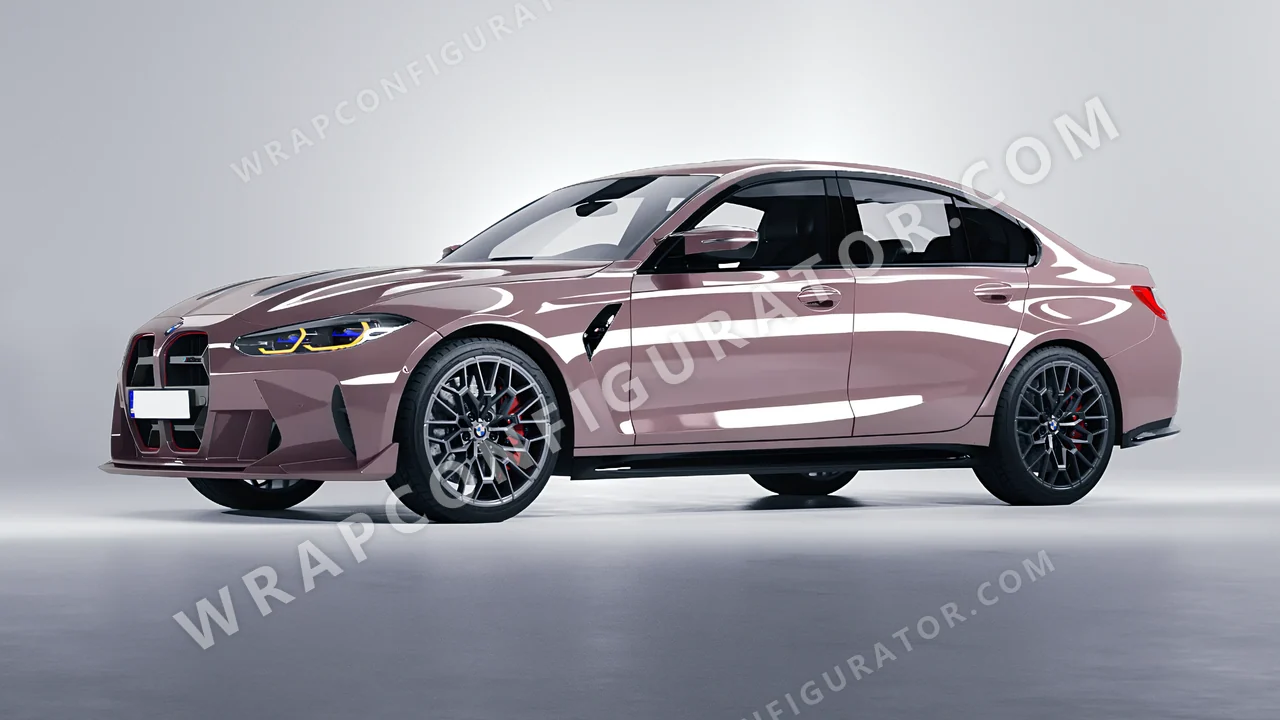 Purple BMW M3 CS 2023 wrapped in Inozetek Dynamic PPF Misty Purple DPPF707
