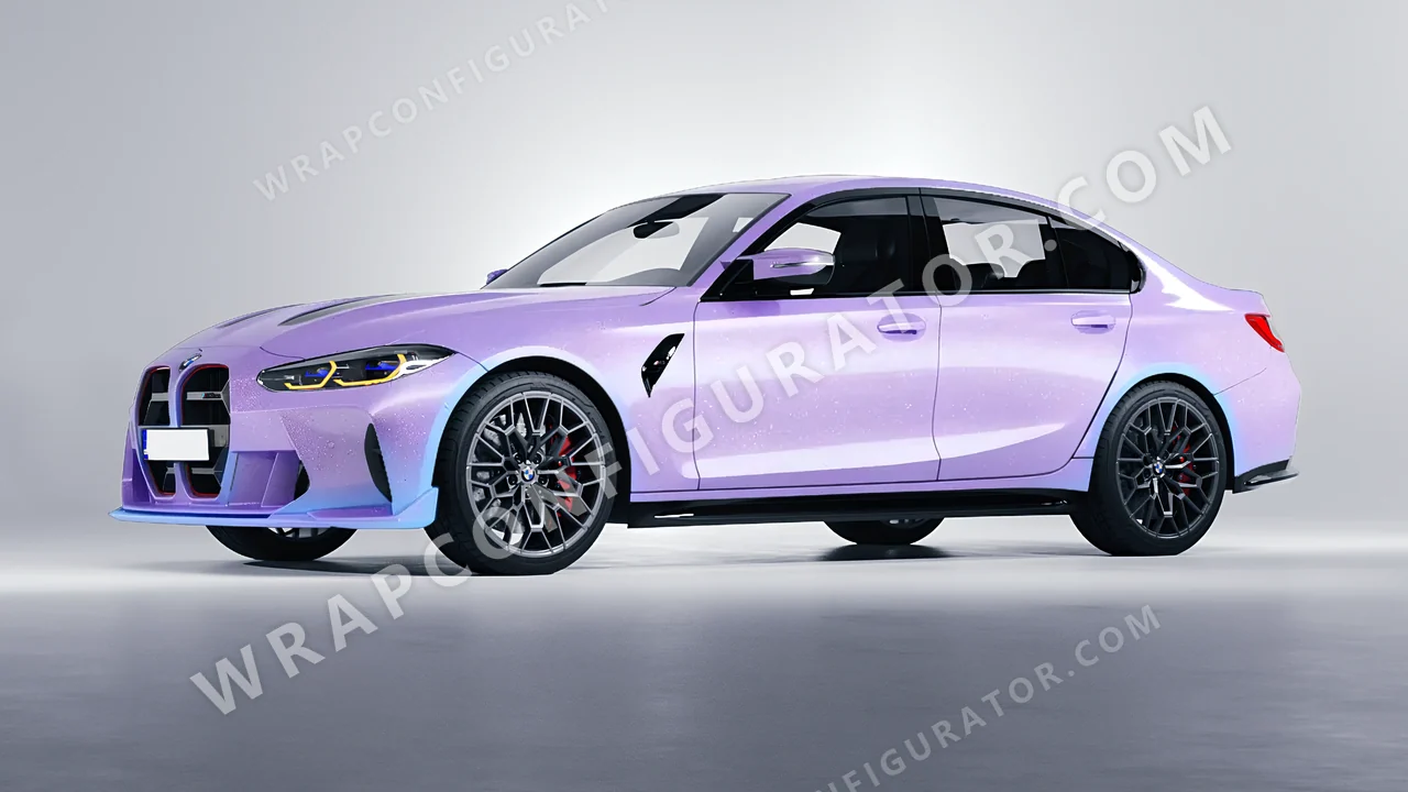 Purple BMW M3 CS 2023 wrapped in Inozetek Dynamic PPF Purple DPPF939
