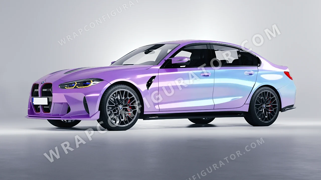 Purple BMW M3 CS 2023 wrapped in ORACAL Gloss Amethyst 970RA-316G