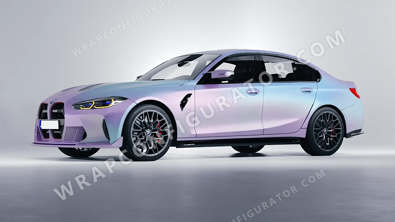 Purple BMW M3 CS 2023 wrapped in ORACAL Matt Amethyst 970RA-316M