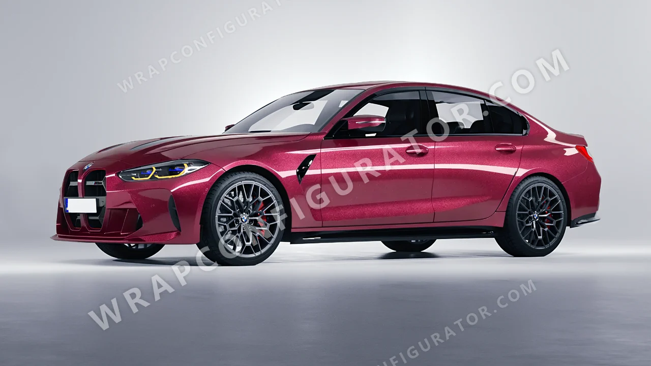 Red BMW M3 CS 2023 wrapped in Avery Dennison Spark SW900-419-M