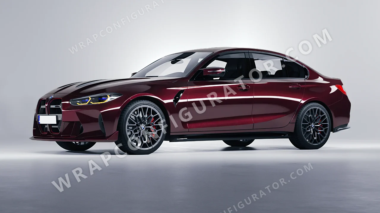 Red BMW M3 CS 2023 wrapped in Colourshield PPF by HyperPro Barn Red HGM20-P