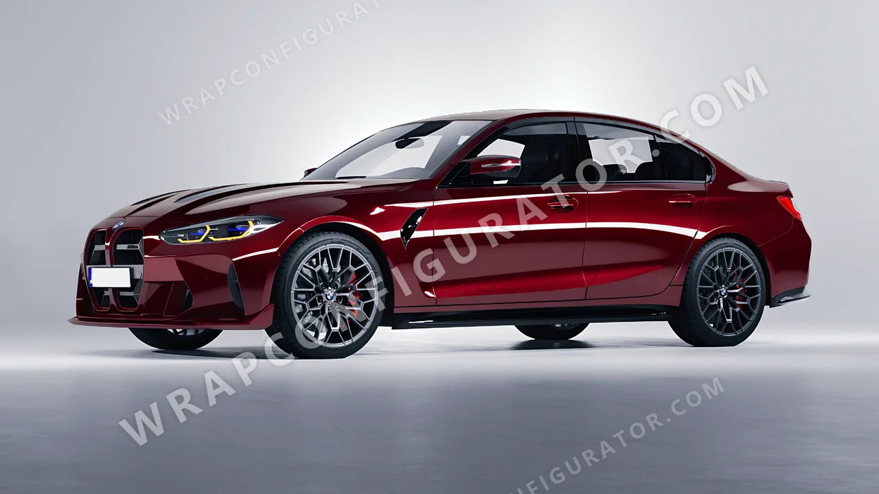 Red BMW M3 CS 2023 wrapped in Colourshield PPF by HyperPro Blood Red HGM75-P