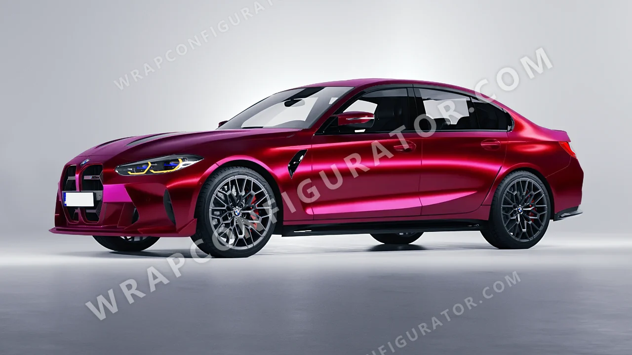 Red BMW M3 CS 2023 wrapped in Colourshield PPF by HyperPro Ghost Red MSF28-P