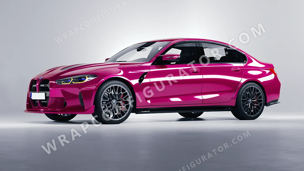 Red BMW M3 CS 2023 wrapped in Inozetek Dynamic PPF Ruby Star DPPF916