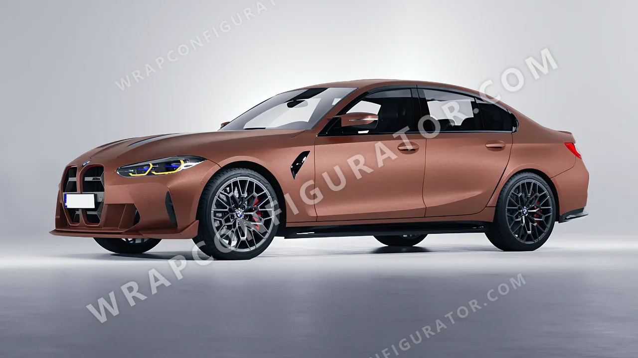 Red BMW M3 CS 2023 wrapped in KPMF Matt Russet Red K75545