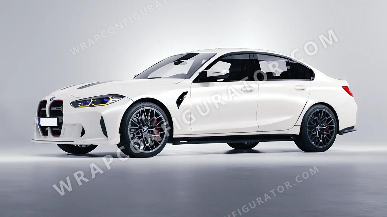 White BMW M3 CS 2023 wrapped in Avery Dennison White SW900-116-O