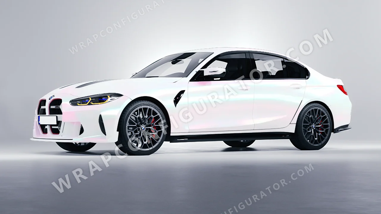 White BMW M3 CS 2023 wrapped in Colourshield PPF by HyperPro Aurora White SF006M-P