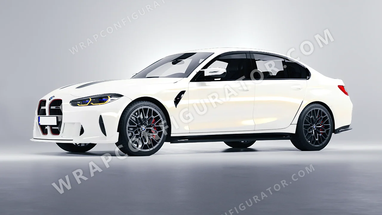 White BMW M3 CS 2023 wrapped in Colourshield PPF by HyperPro White/Gold CWF07-P