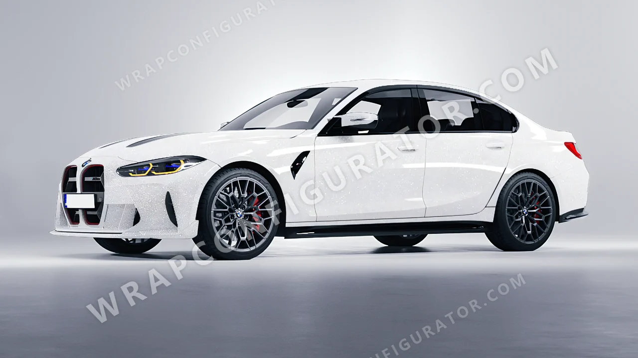 White BMW M3 CS 2023 wrapped in Colourshield PPF by HyperPro White MDF02-P