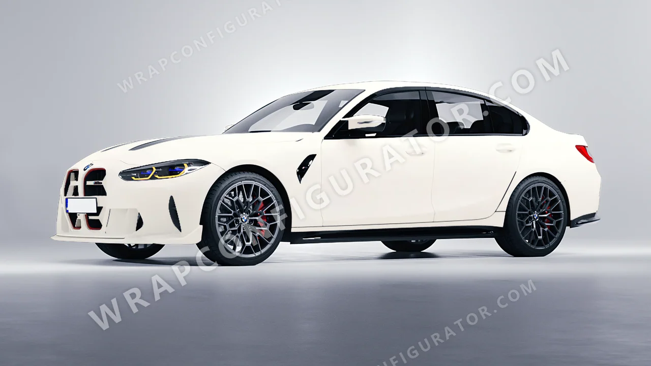 White BMW M3 CS 2023 wrapped in Colourshield PPF by HyperPro White SMF03-P
