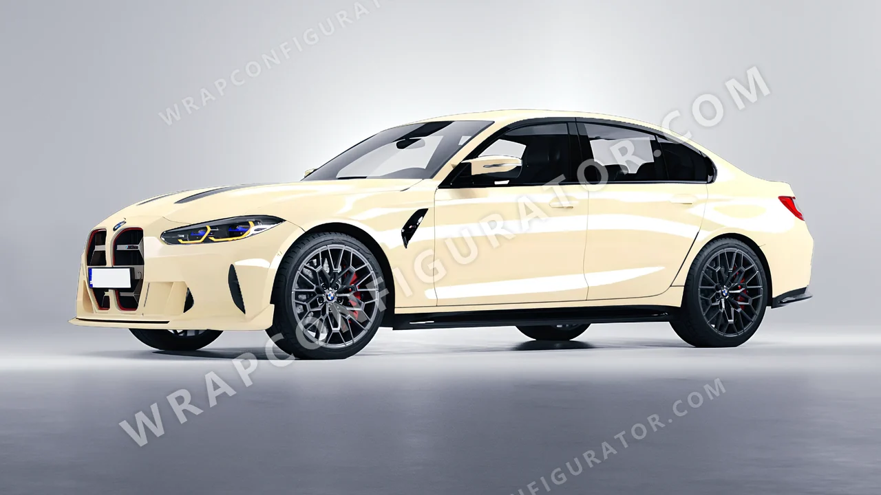 White BMW M3 CS 2023 wrapped in Inozetek Dynamic PPF Championship White DPPF702