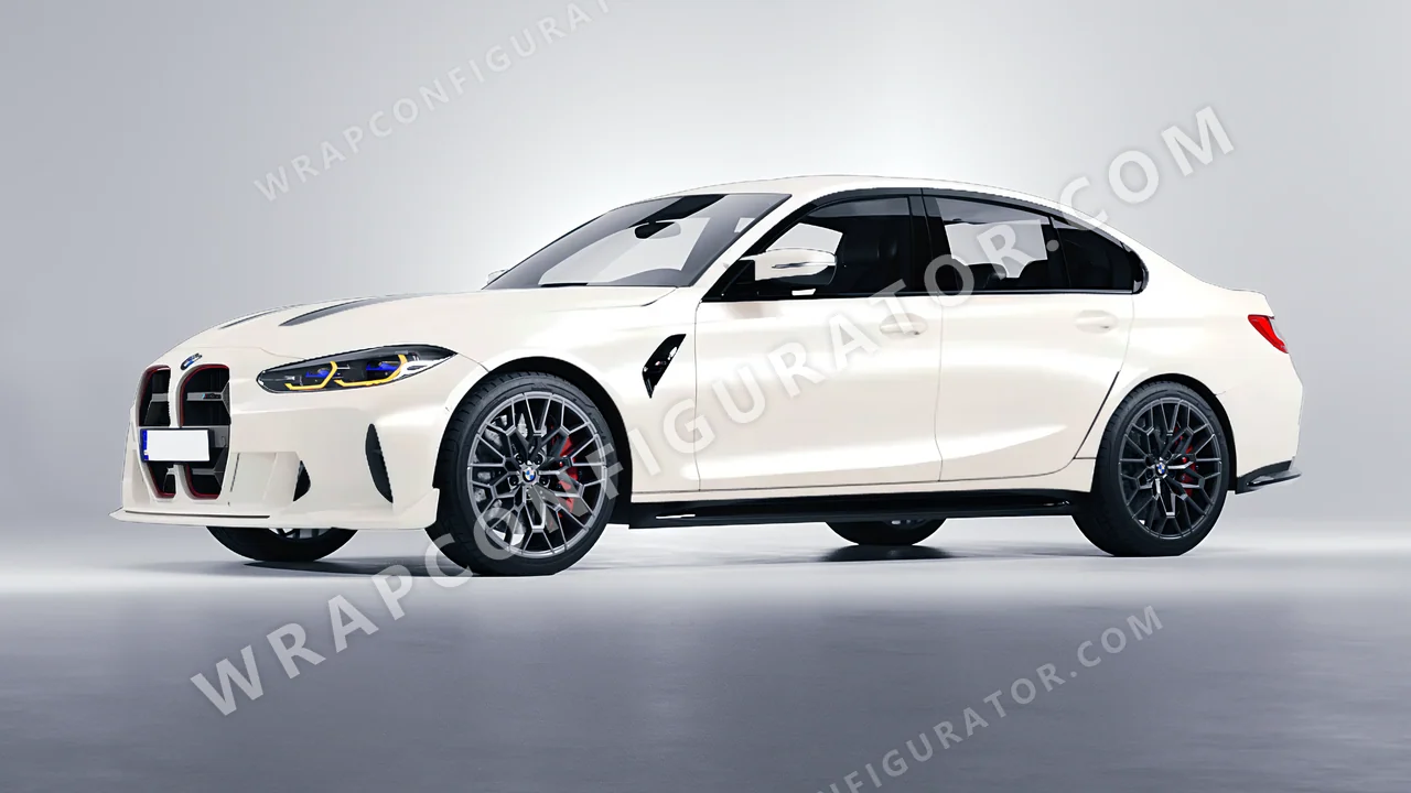 White BMW M3 CS 2023 wrapped in Inozetek Dynamic PPF White DPPF807