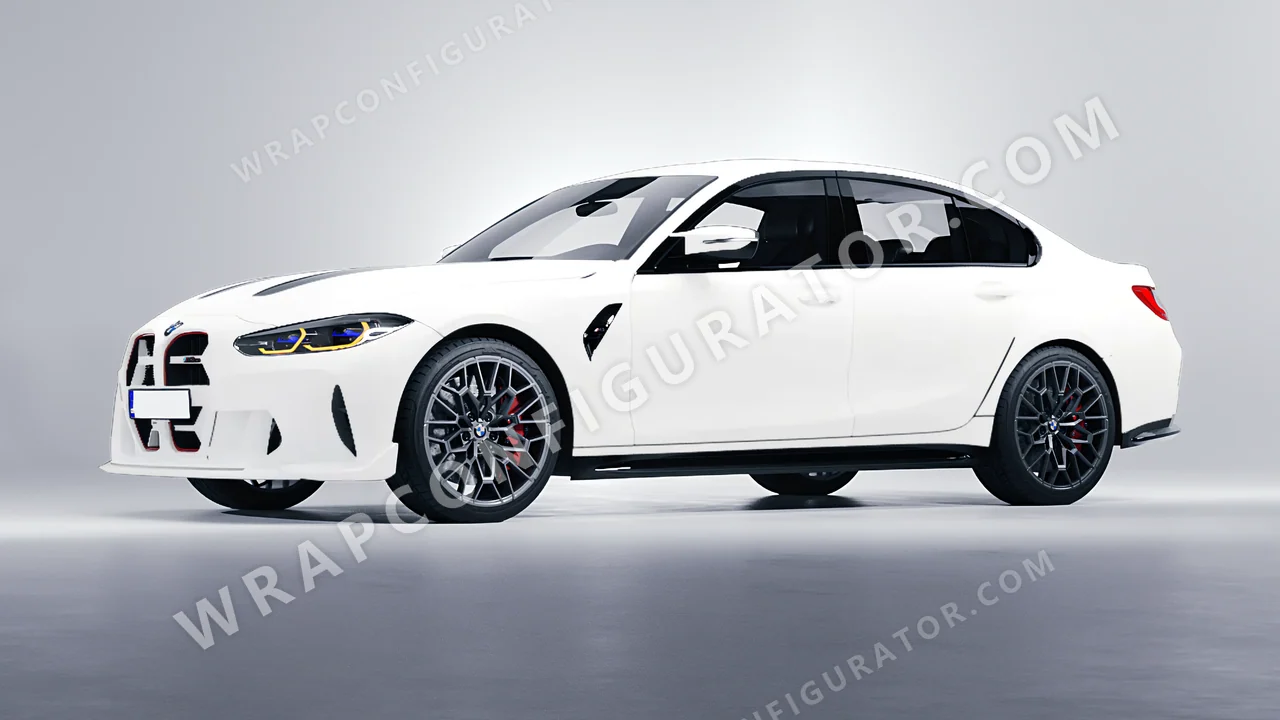 White BMW M3 CS 2023 wrapped in Inozetek Dynamic PPF White DPPF816