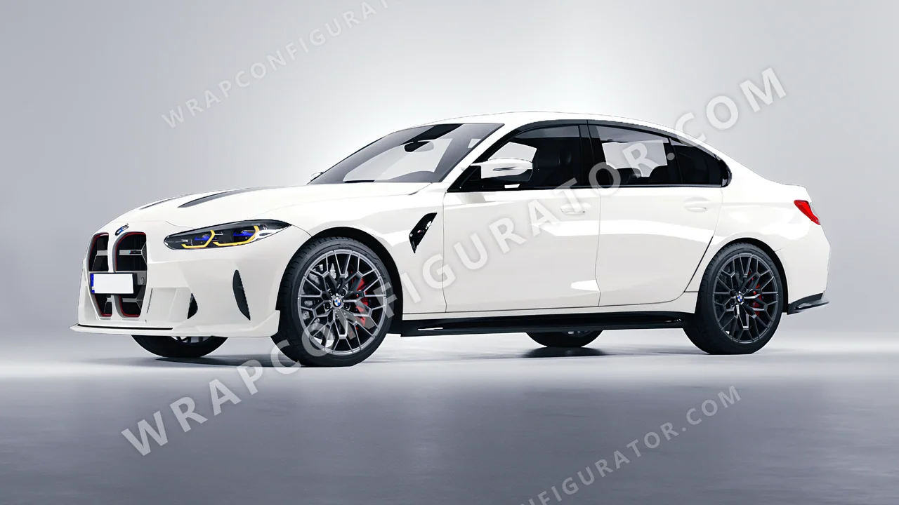 White BMW M3 CS 2023 wrapped in KPMF Chalk White K75411