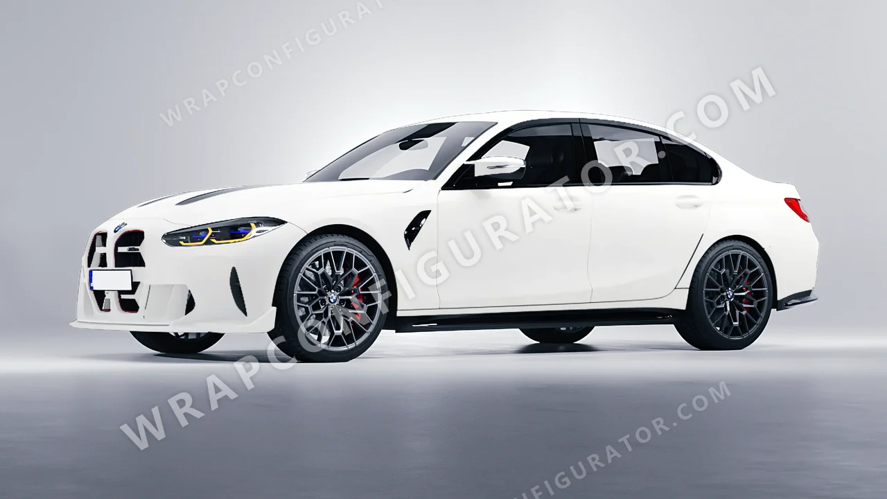 White BMW M3 CS 2023 wrapped in KPMF Matt Perfect White K75546