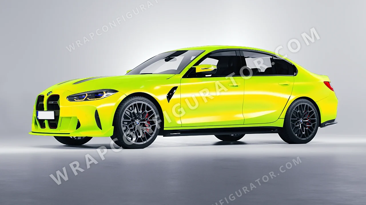 Yellow BMW M3 CS 2023 wrapped in Colourshield PPF by HyperPro Yellow GSF01-P