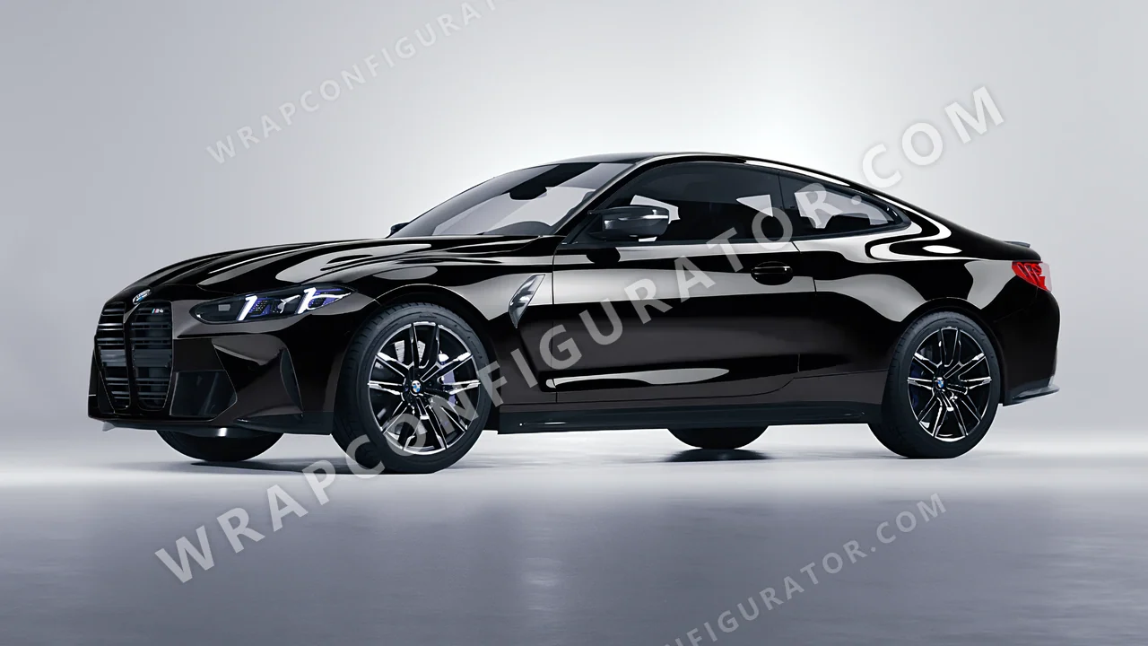 Black BMW M4 Coupe 2024 wrapped in 3M Black HG212
