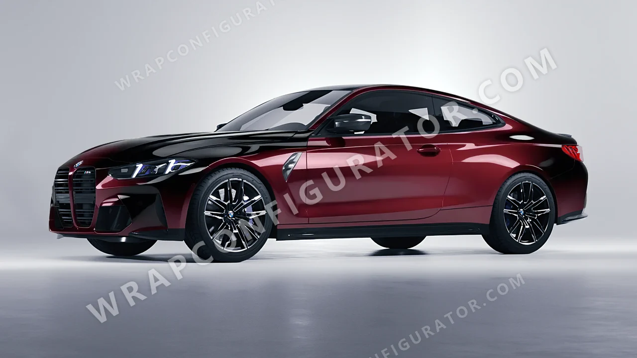Black BMW M4 Coupe 2024 wrapped in 3M Gloss Black Rose GP99