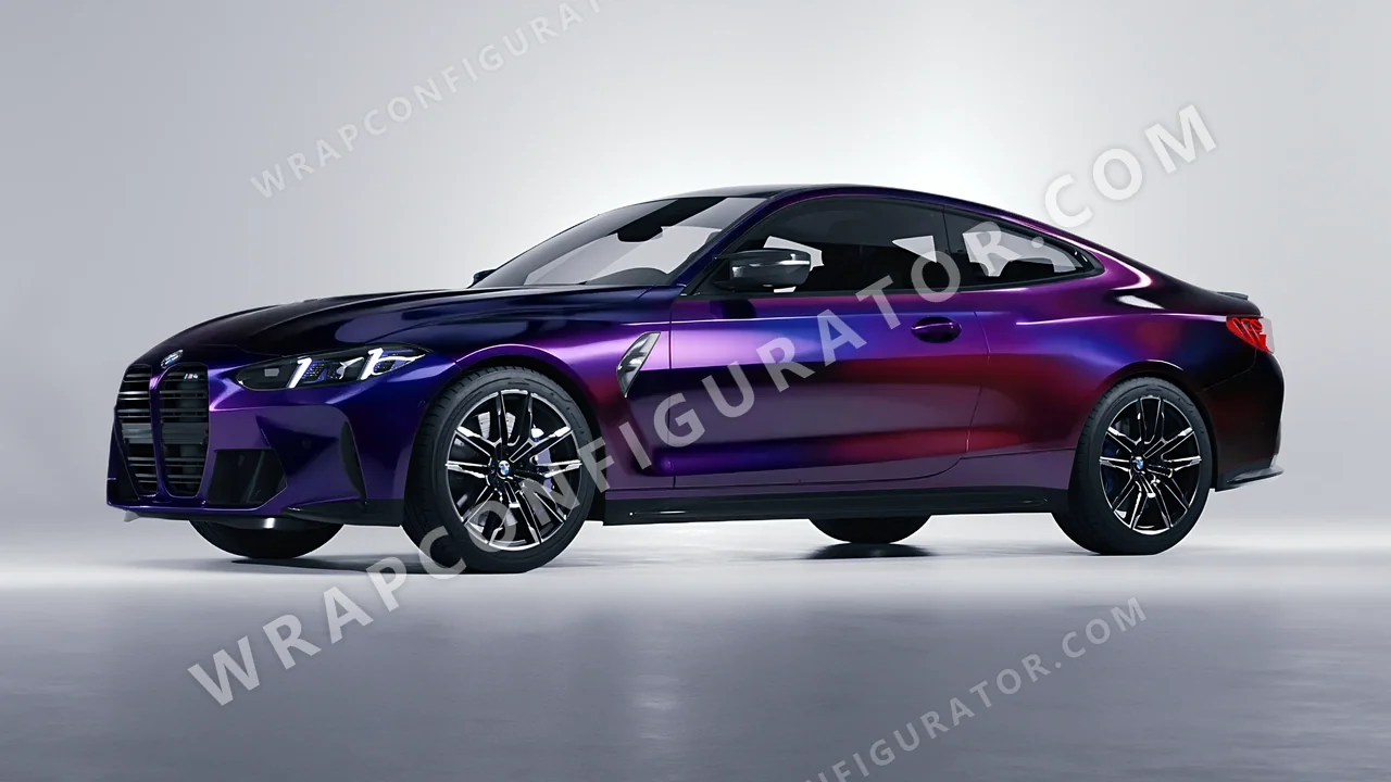 Black BMW M4 Coupe 2024 wrapped in 3M Gloss Wicked GP298