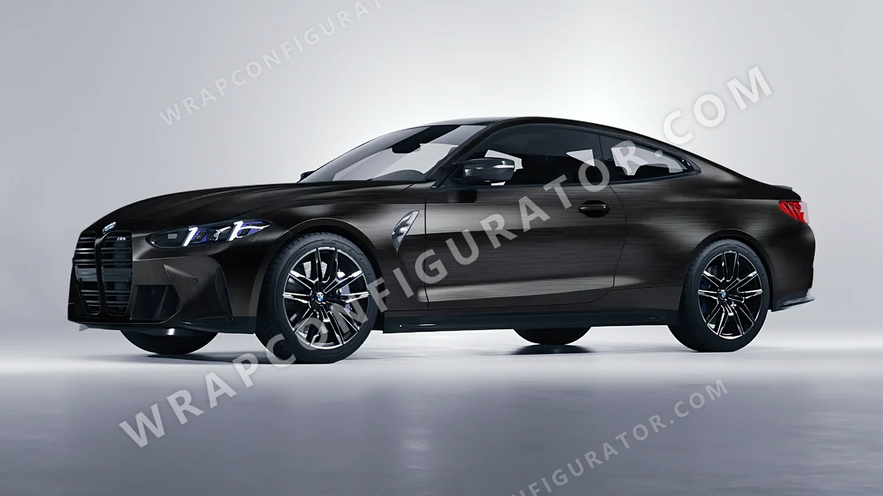 Black BMW M4 Coupe 2024 wrapped in Avery Dennison Brushed Black SW900-193-X
