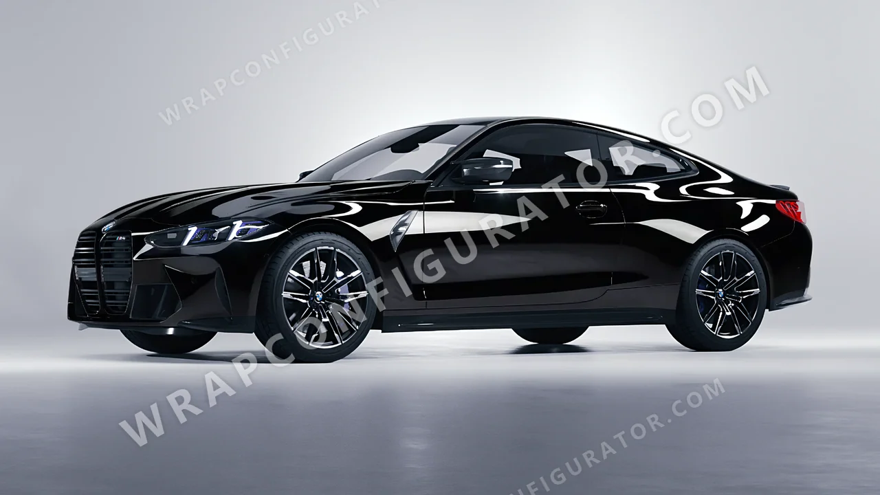 Black BMW M4 Coupe 2024 wrapped in Colourshield PPF by HyperPro Black HGF01-P