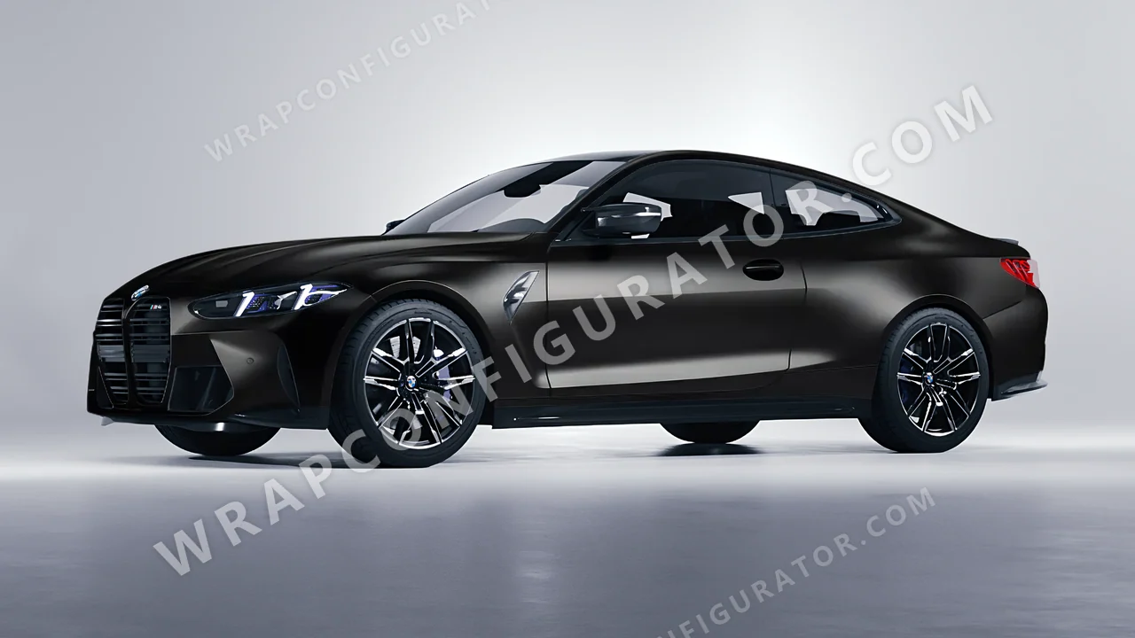 Black BMW M4 Coupe 2024 wrapped in KPMF Matt Perfect Black K75547