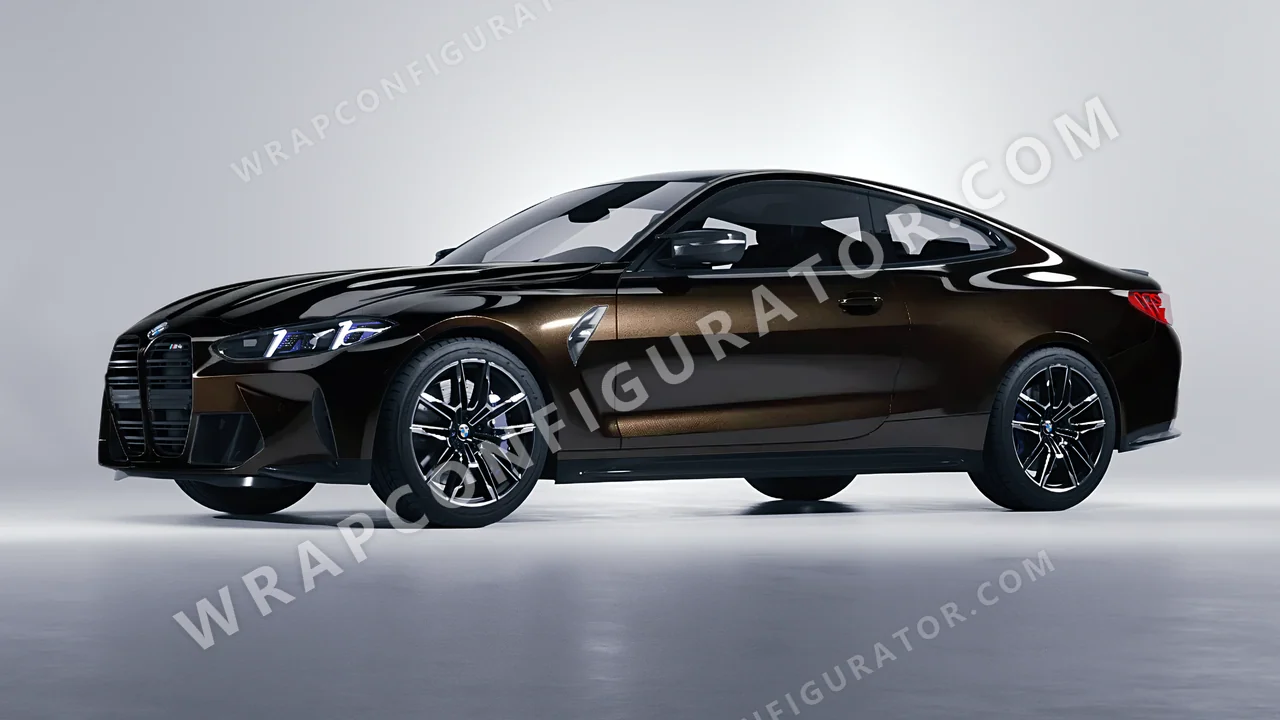 Black BMW M4 Coupe 2024 wrapped in KPMF Phantom Black K75448