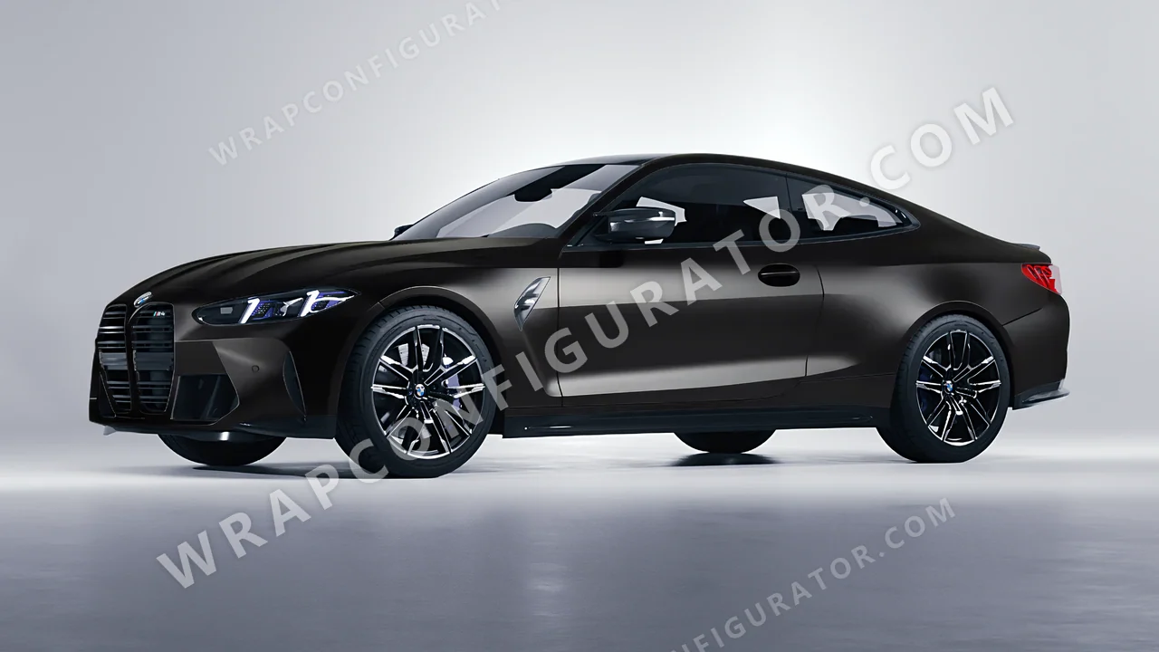 Black BMW M4 Coupe 2024 wrapped in ORACAL Black 970RA-070M