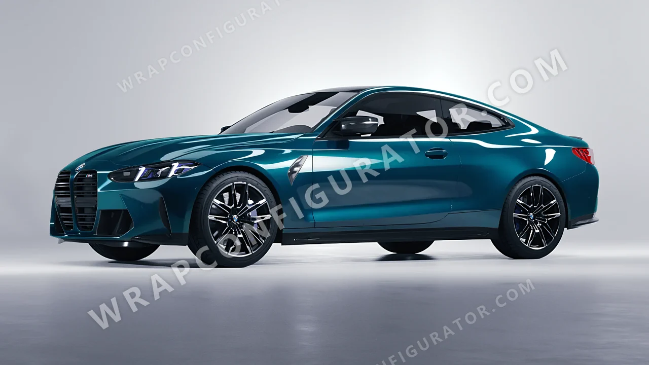 Blue BMW M4 Coupe 2024 wrapped in Colourshield PPF by HyperPro Aqua HGF22-P