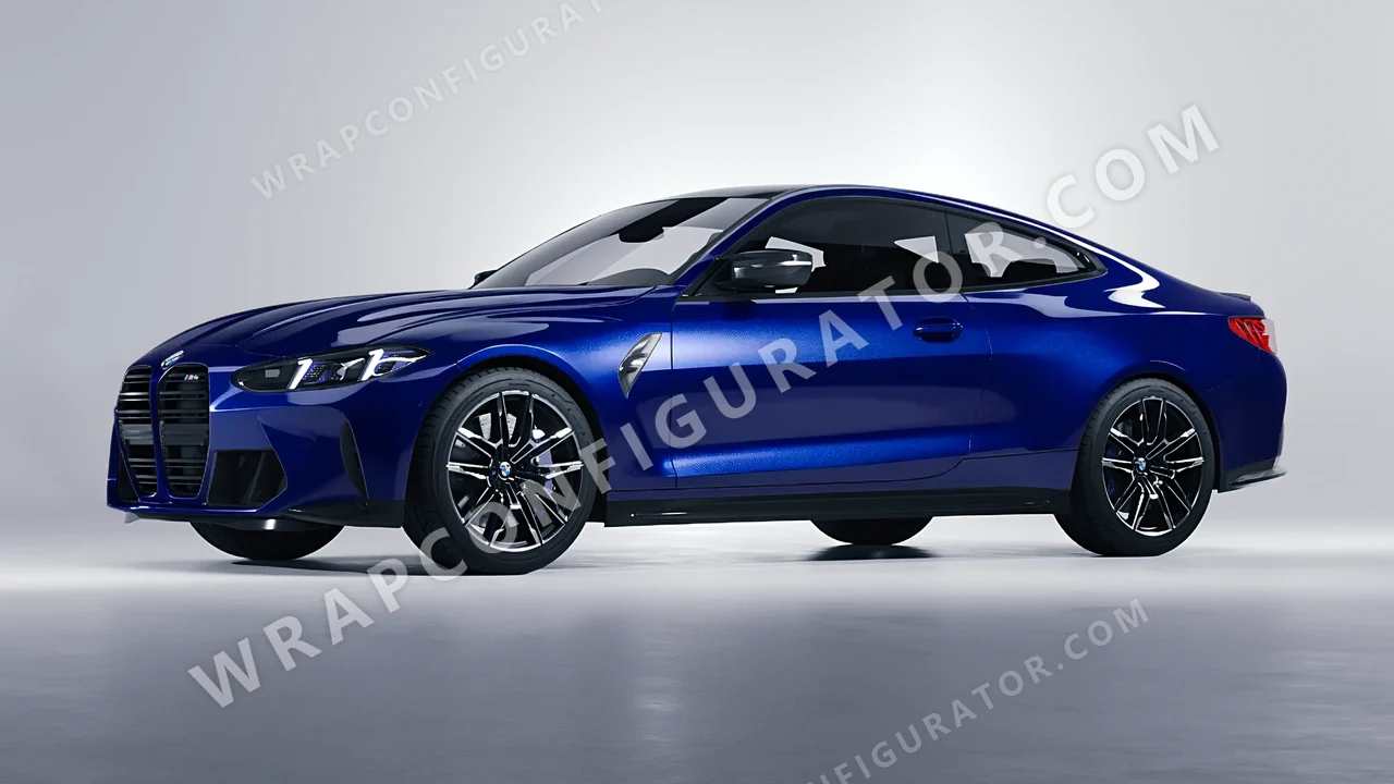 Blue BMW M4 Coupe 2024 wrapped in Colourshield PPF by HyperPro Deep Blue HGM72-P