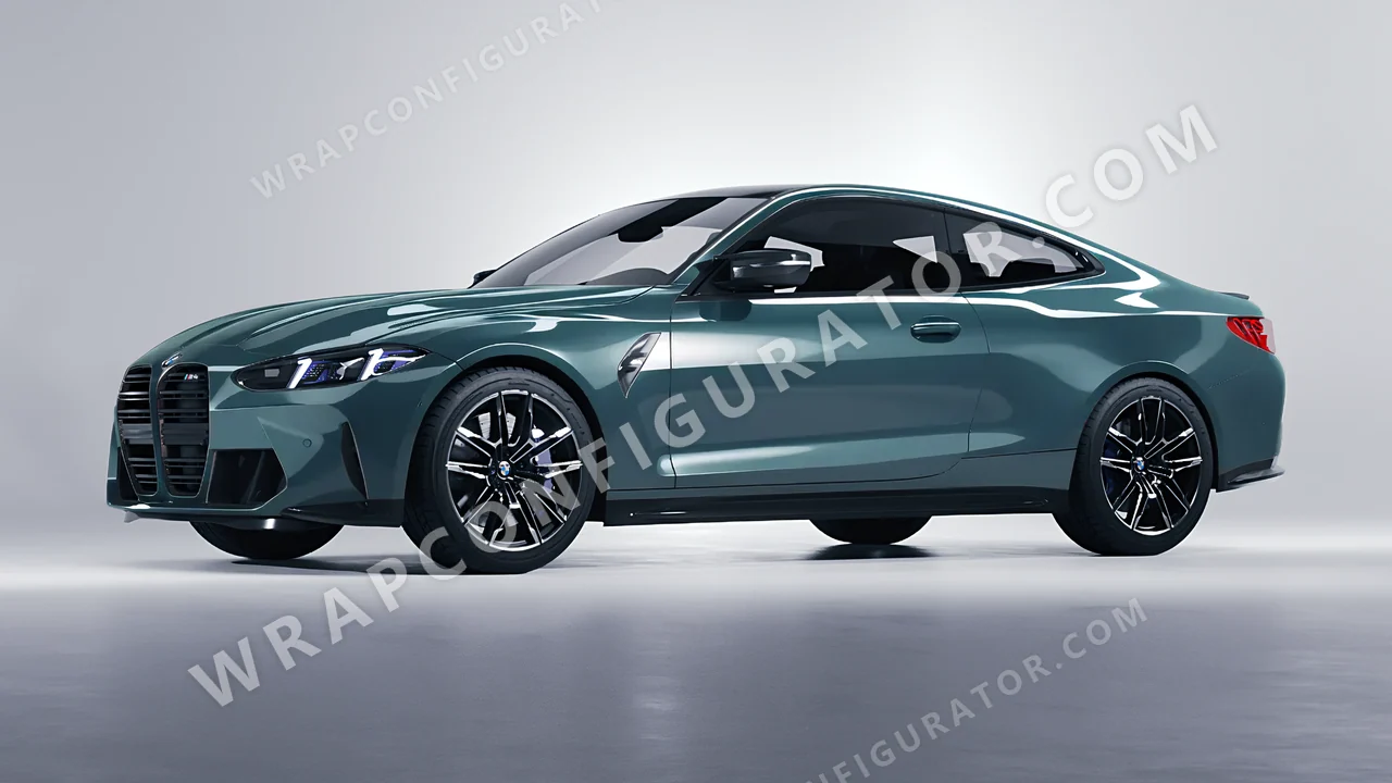 Blue BMW M4 Coupe 2024 wrapped in Inozetek Dynamic PPF Copaze Blue CPZE101