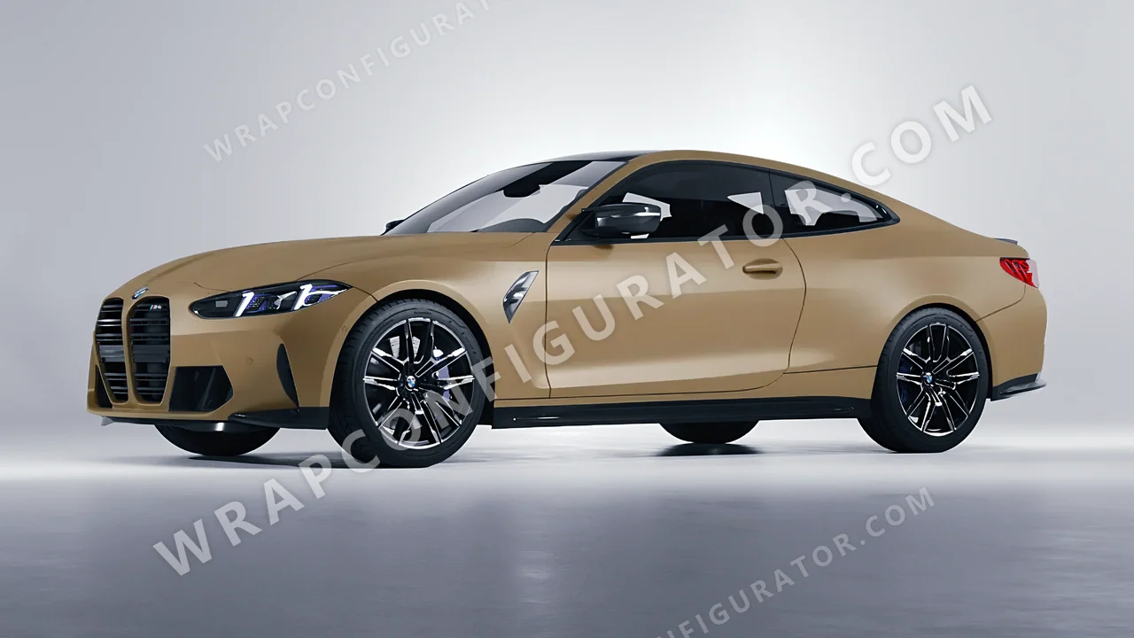 Blue BMW M4 Coupe 2024 wrapped in KPMF Matt Stealth Tundra K75531