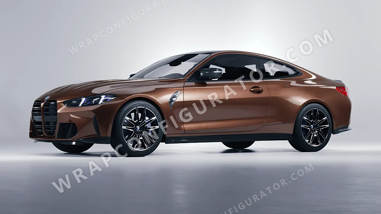 Brown BMW M4 Coupe 2024 wrapped in Avery Dennison Brown SW900-929-M