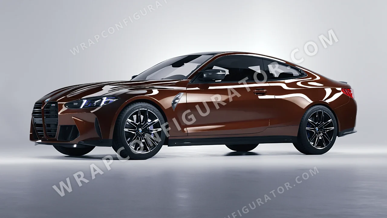 Brown BMW M4 Coupe 2024 wrapped in Inozetek Dynamic PPF DDE Chocolate DDE103