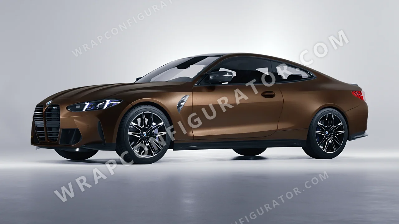 Brown BMW M4 Coupe 2024 wrapped in KPMF Matt Java Brown K75543