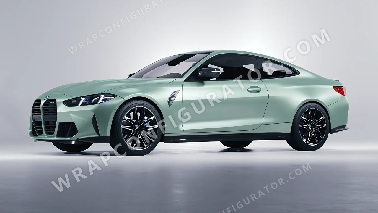 Green BMW M4 Coupe 2024 wrapped in Avery Dennison Jade SW900-702-O