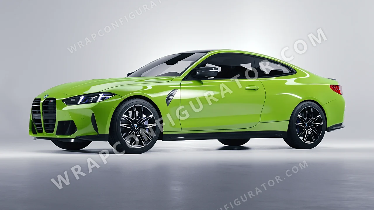 Green BMW M4 Coupe 2024 wrapped in Avery Dennison Tropical Vacation Green SW900-701-O