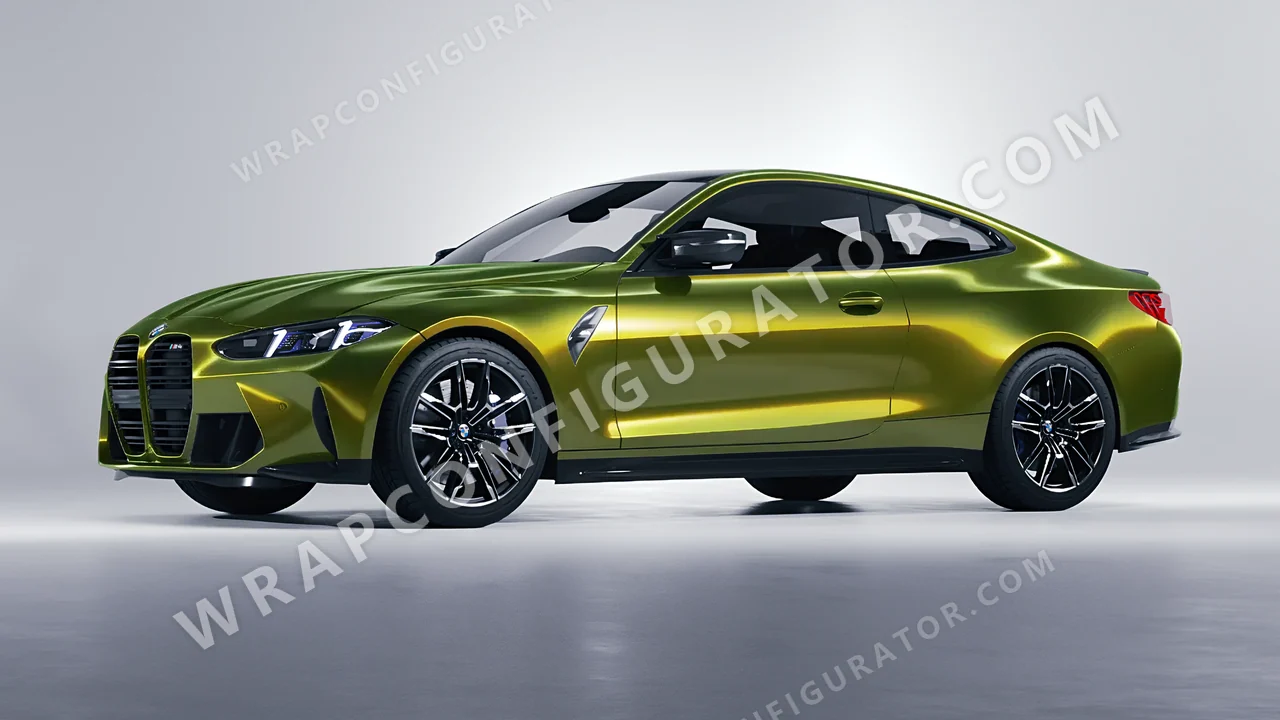 Green BMW M4 Coupe 2024 wrapped in Colourshield PPF by HyperPro Ghost Green MSF14G-P